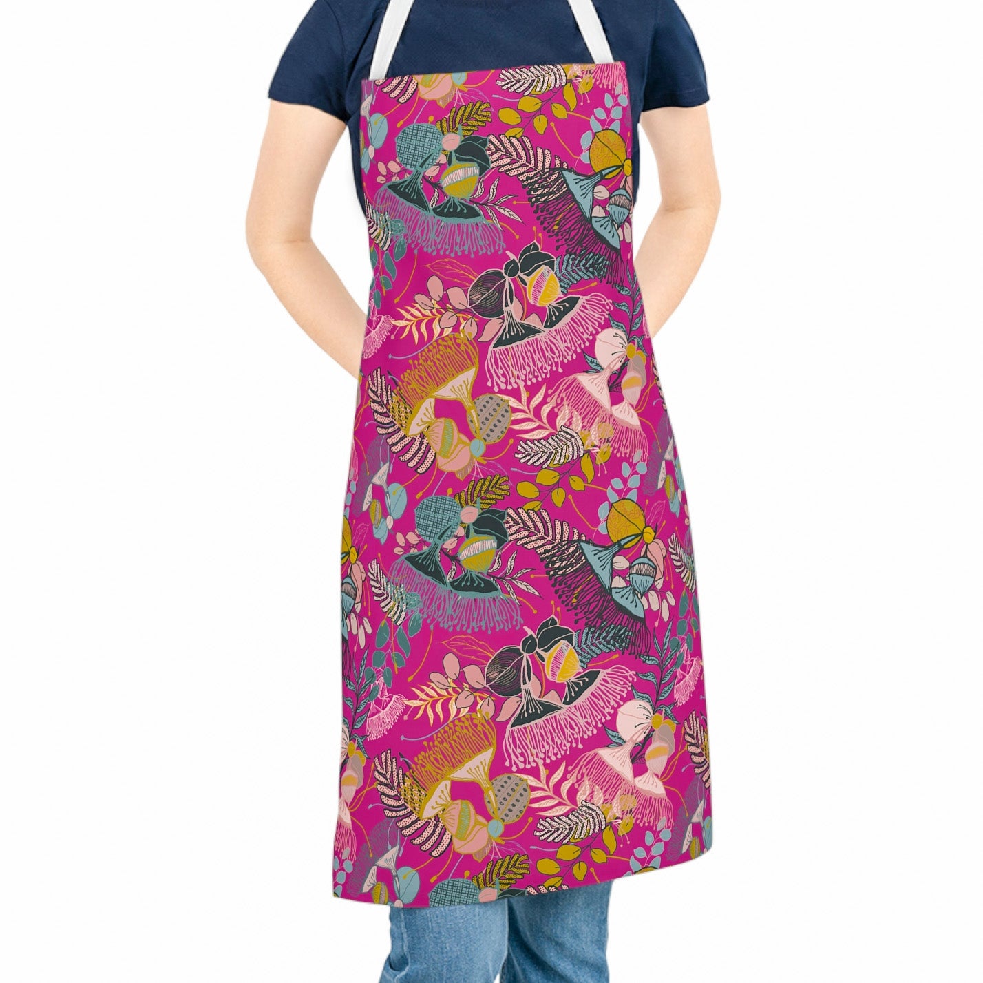 Gorgeous Gum Tree Chefs Apron - Magenta