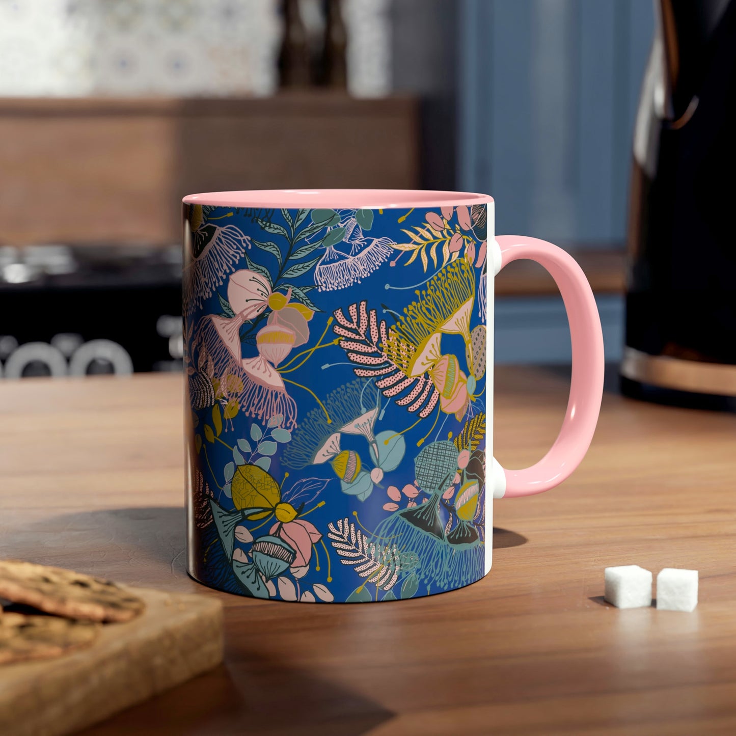 Gum Tree Mug - Electric Blue and Pink