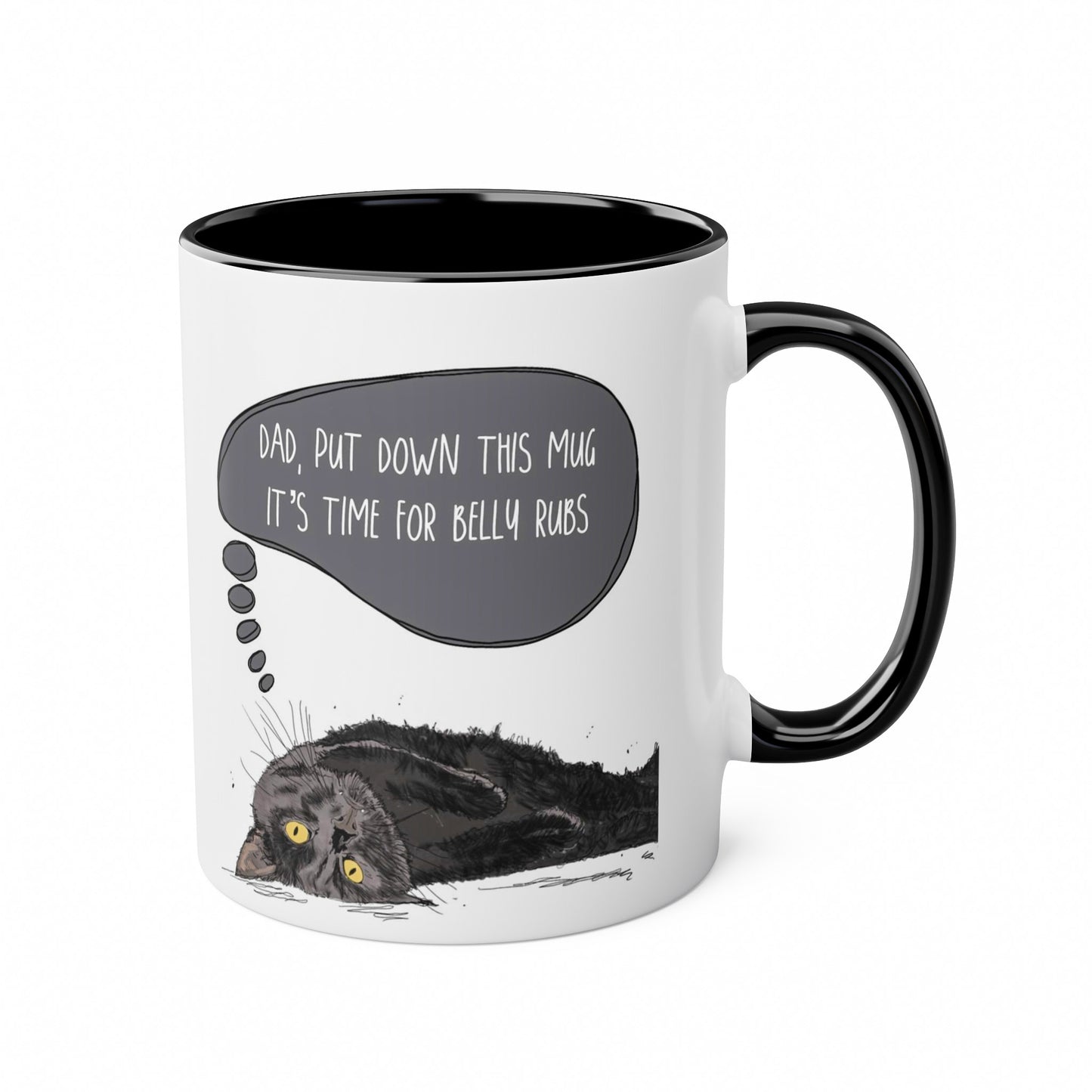 Black Cat Mug for Cat Dad