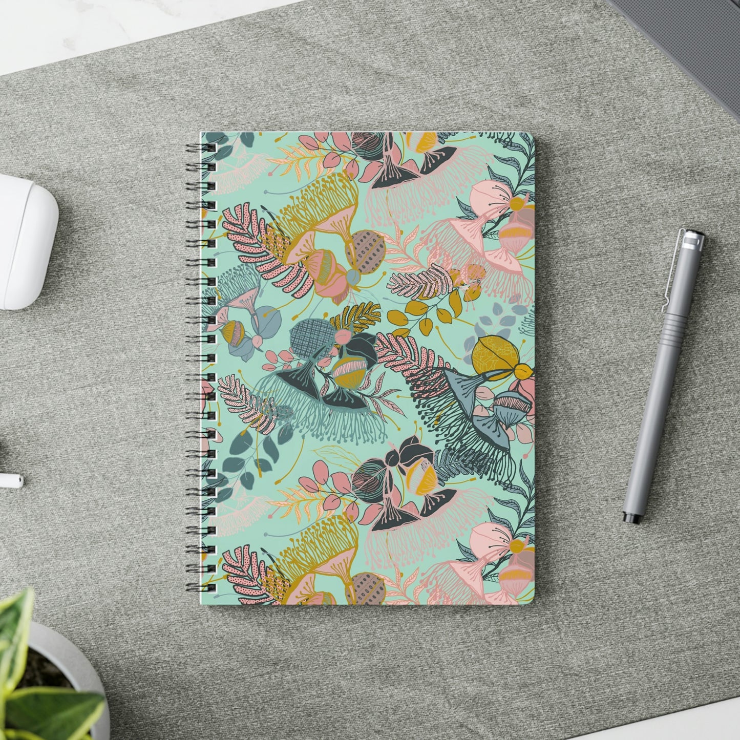 Gorgeous Gum Tree Spiral Notebook - Mint