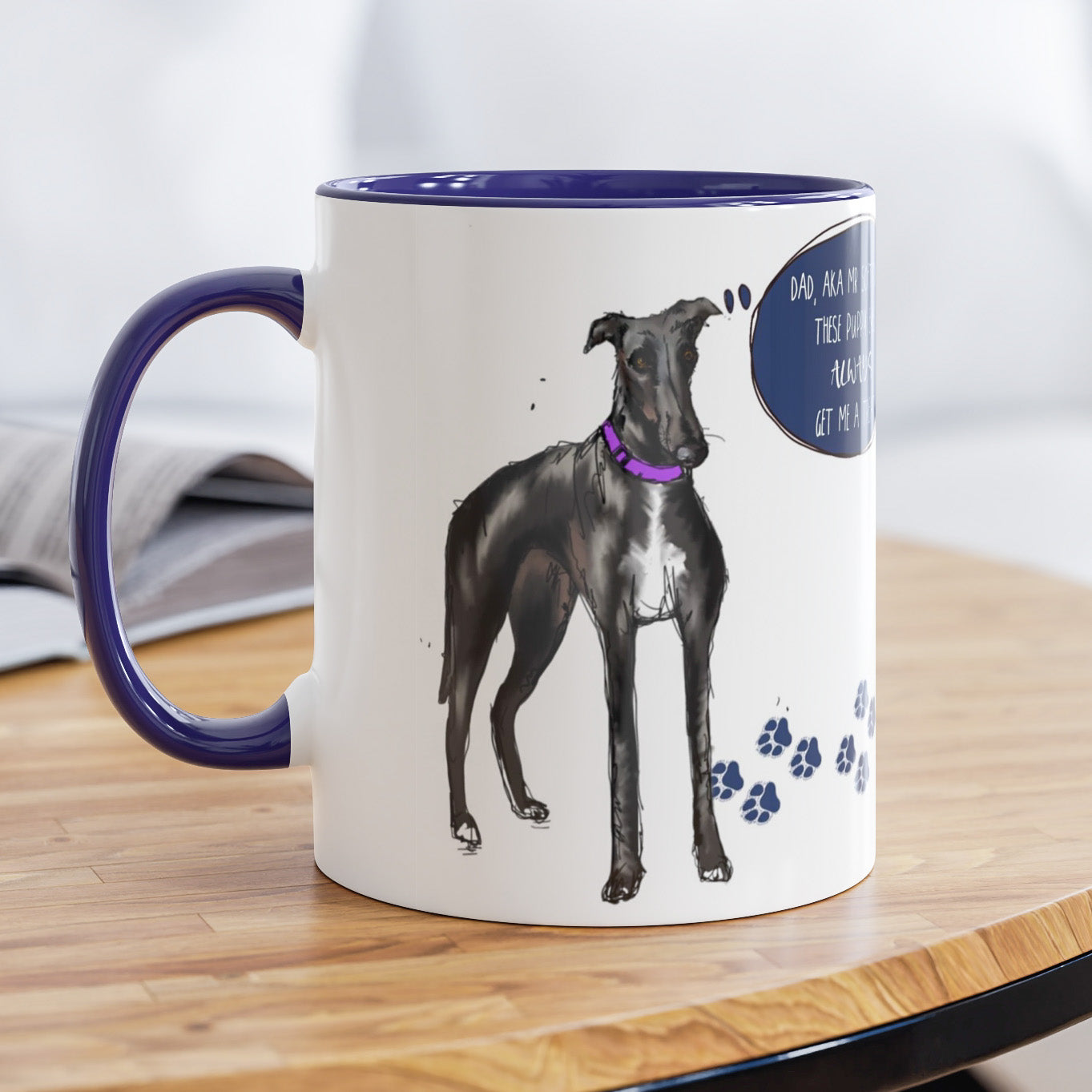 Greyhound Funny Fathers Day Mug