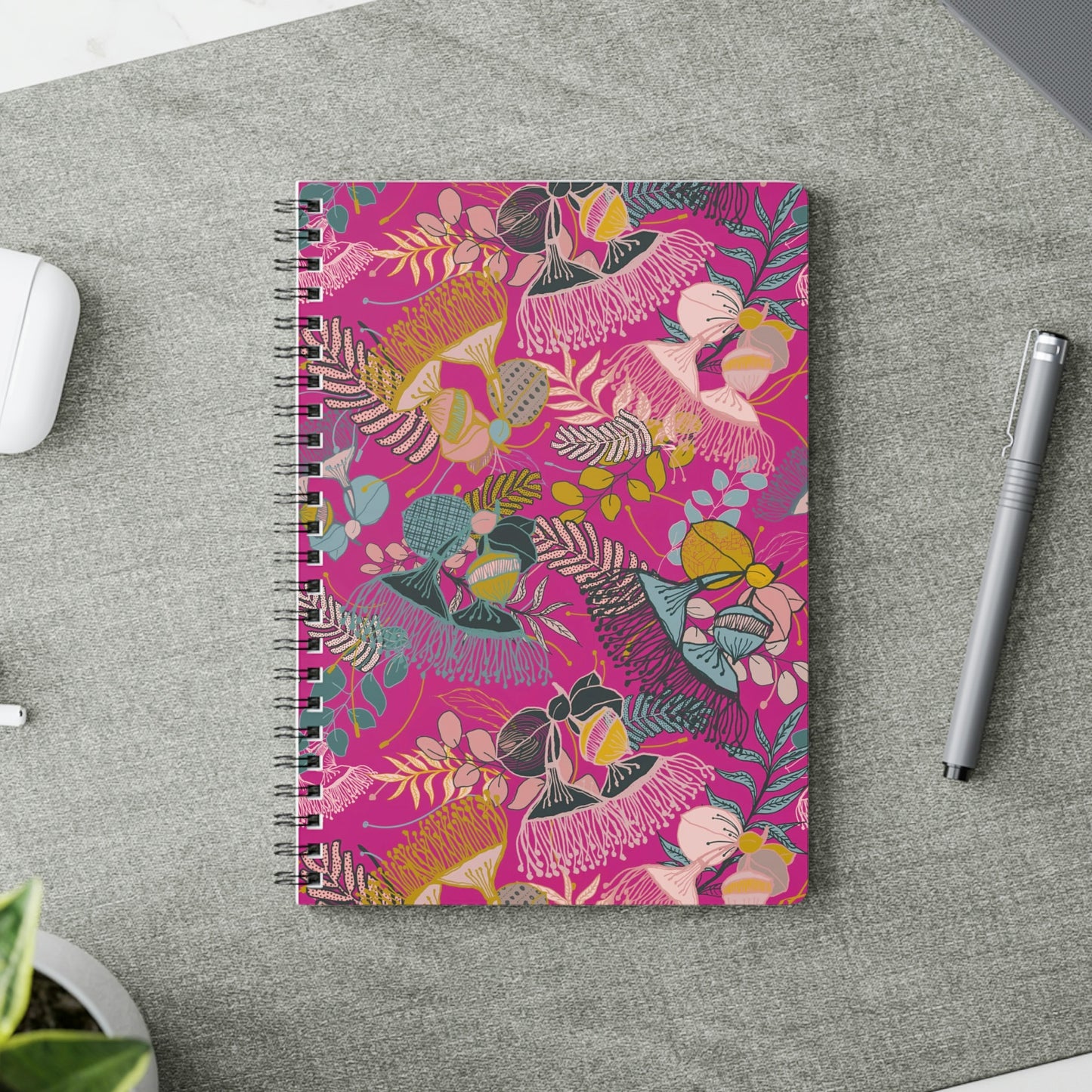 Gorgeous Gum Tree Spiral Notebook - Magenta