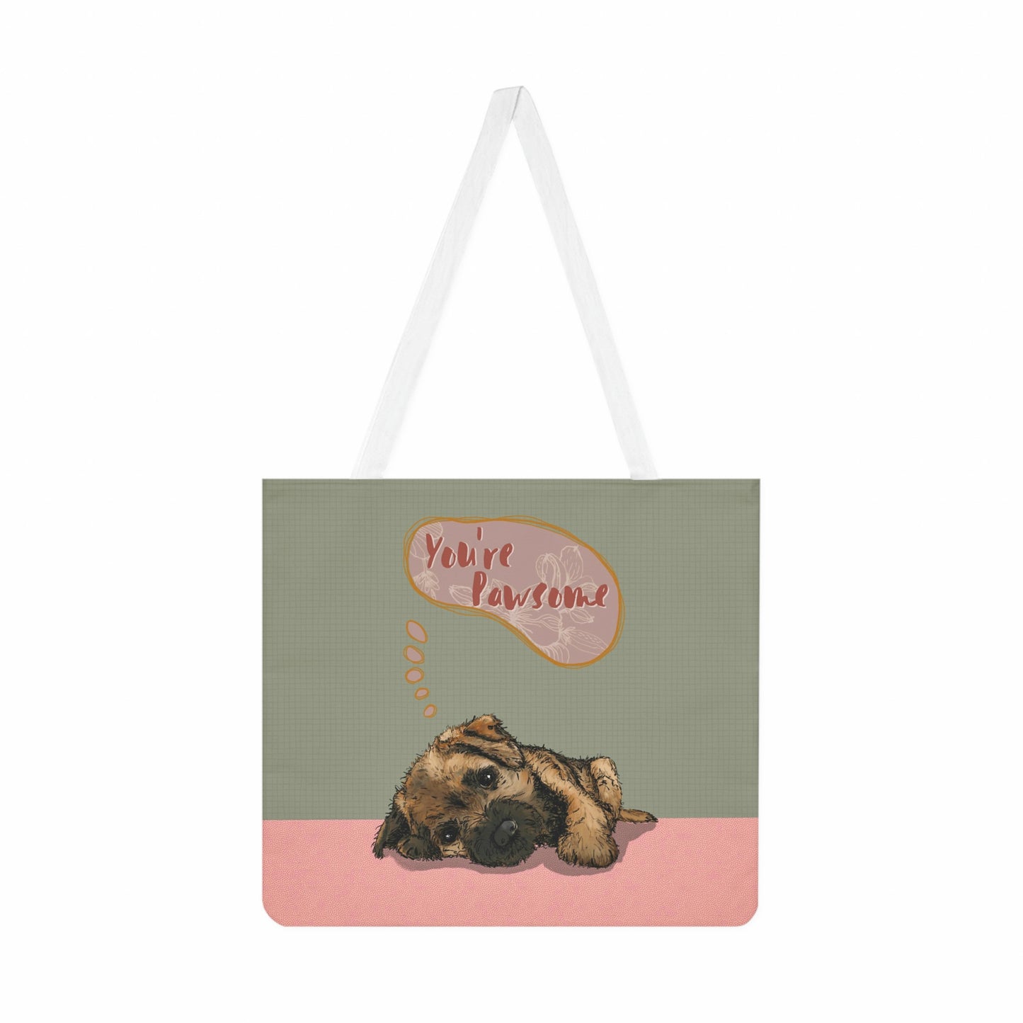 Cute Puppy Border Terrier Tote Bag