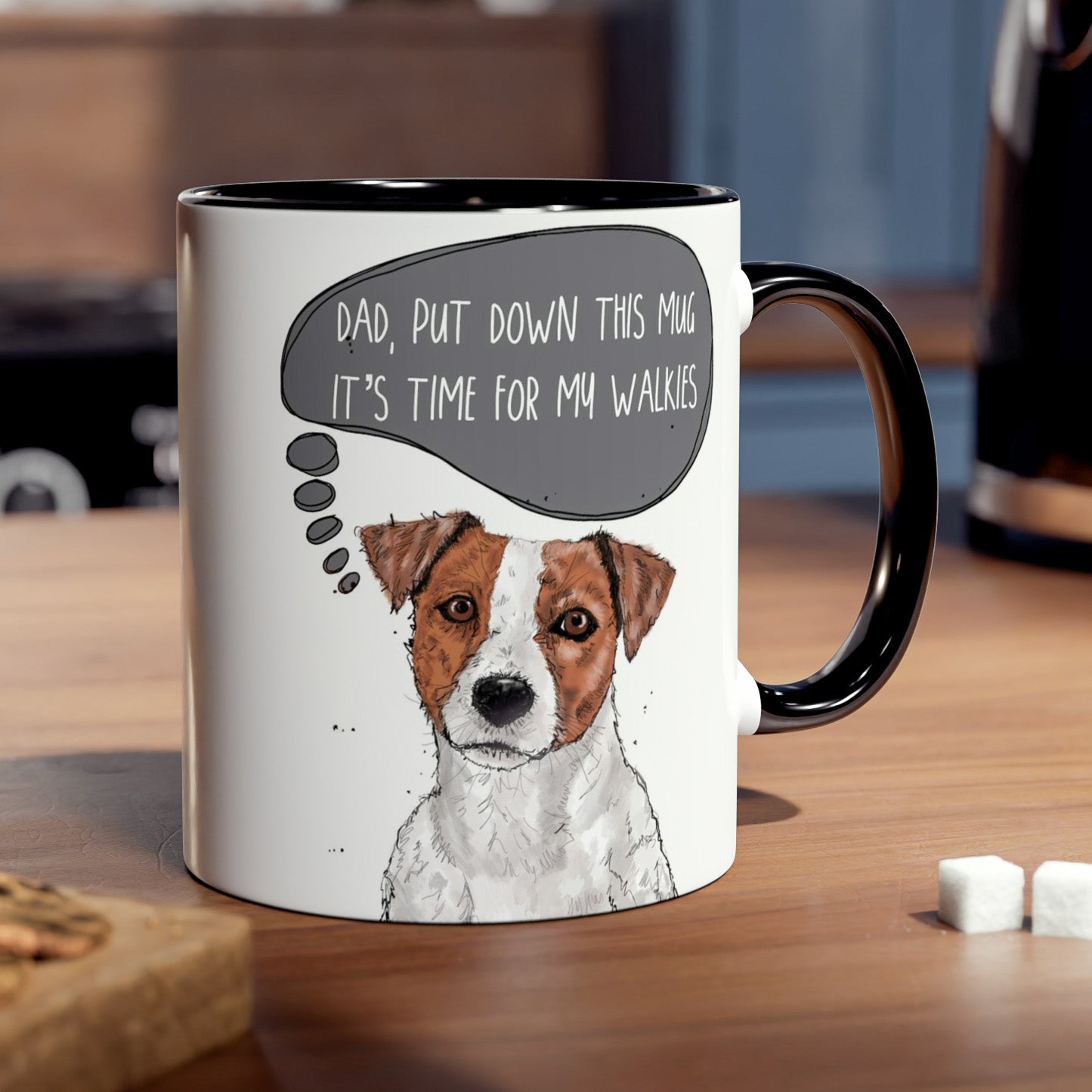 Brown and White Jack Russell Mug for Dog Dad