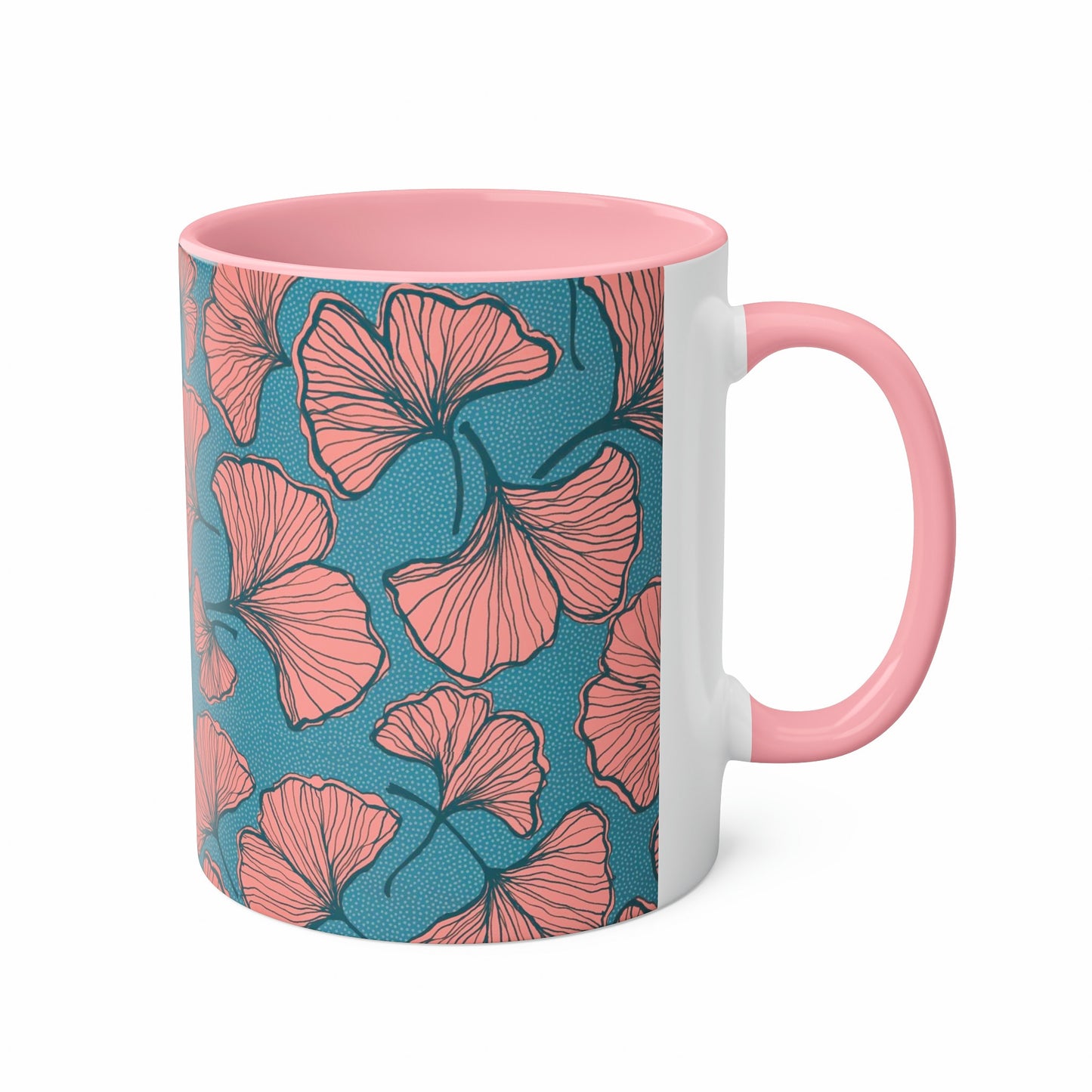 Ginkgo Bilbao Mug - Pink and Blue