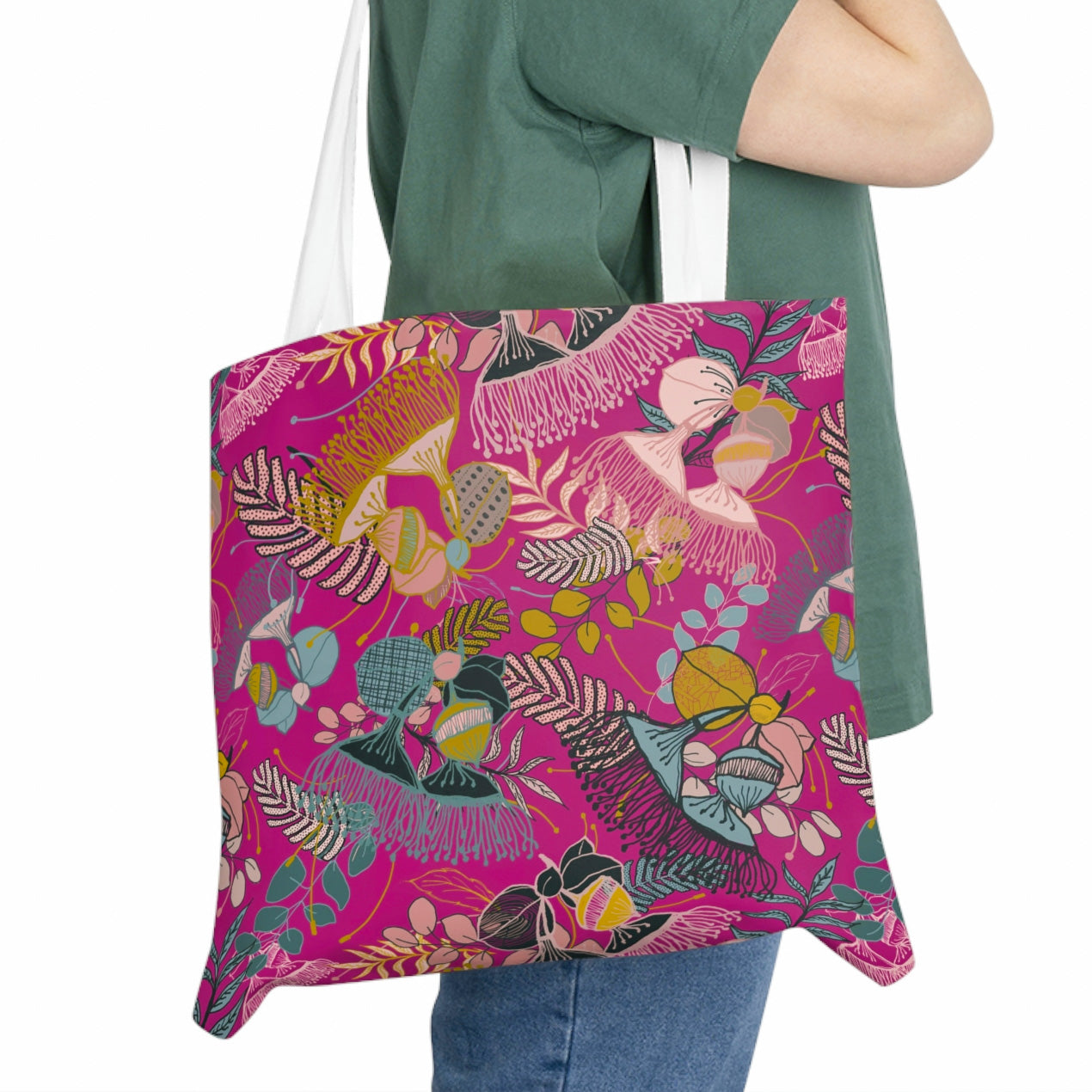 Gorgeous Gum Tree Tote Bag - Magenta Pink