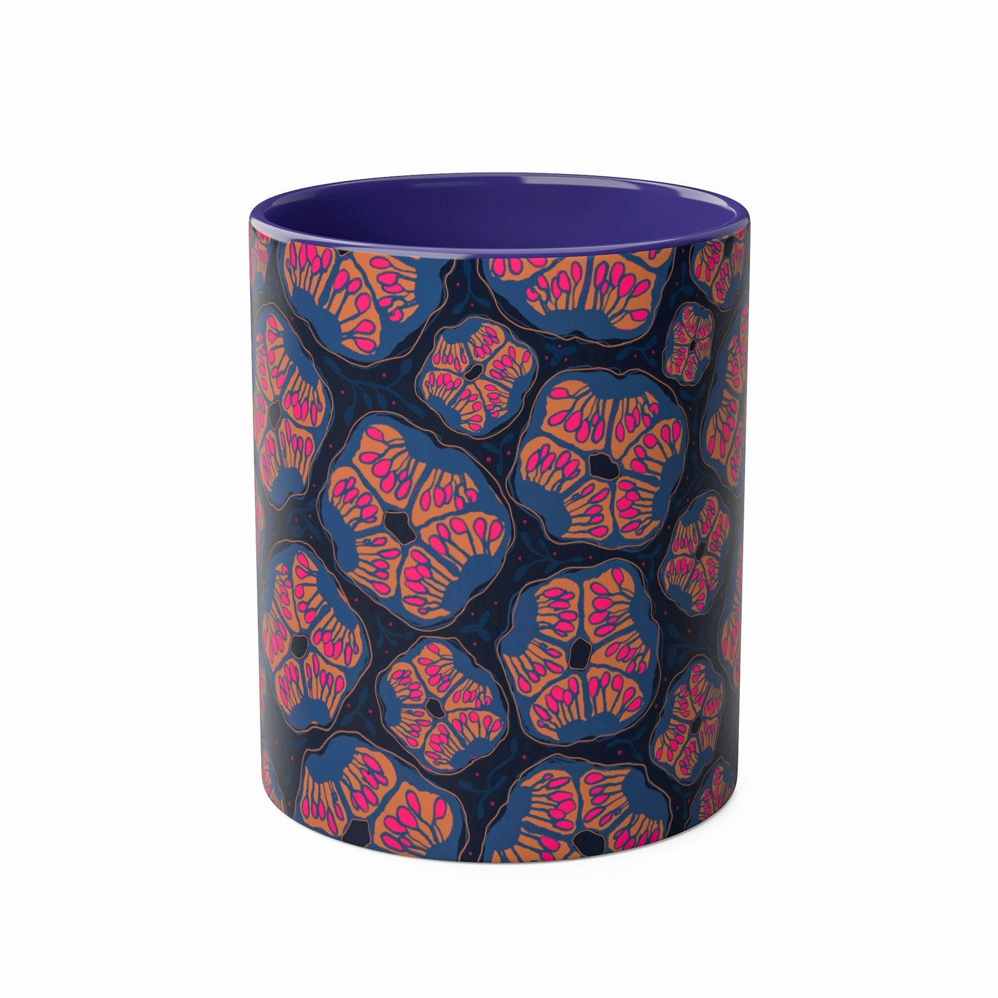 Abstract Floral Pomegranate Mug