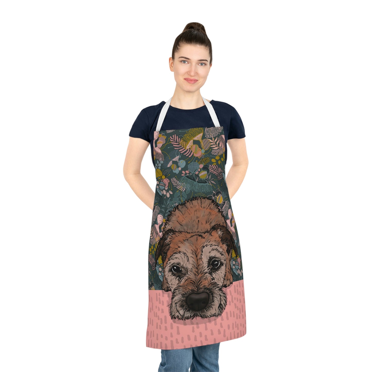 Cute ‘Border Terrier in the Bushes’ Apron