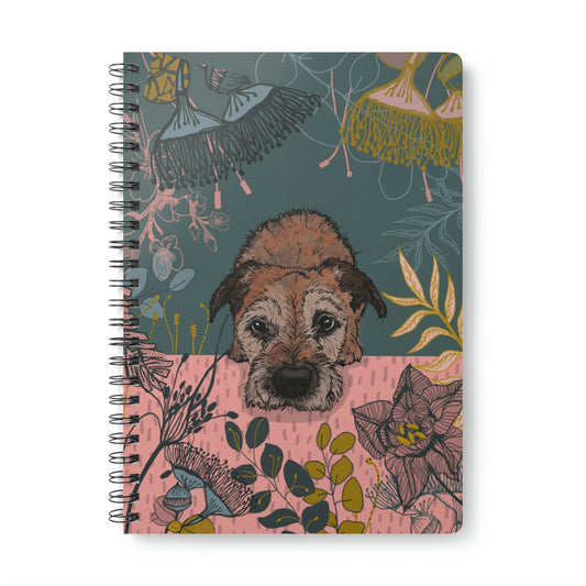 Cute ‘Border Terrier In the Bushes’ Spiral Notebook