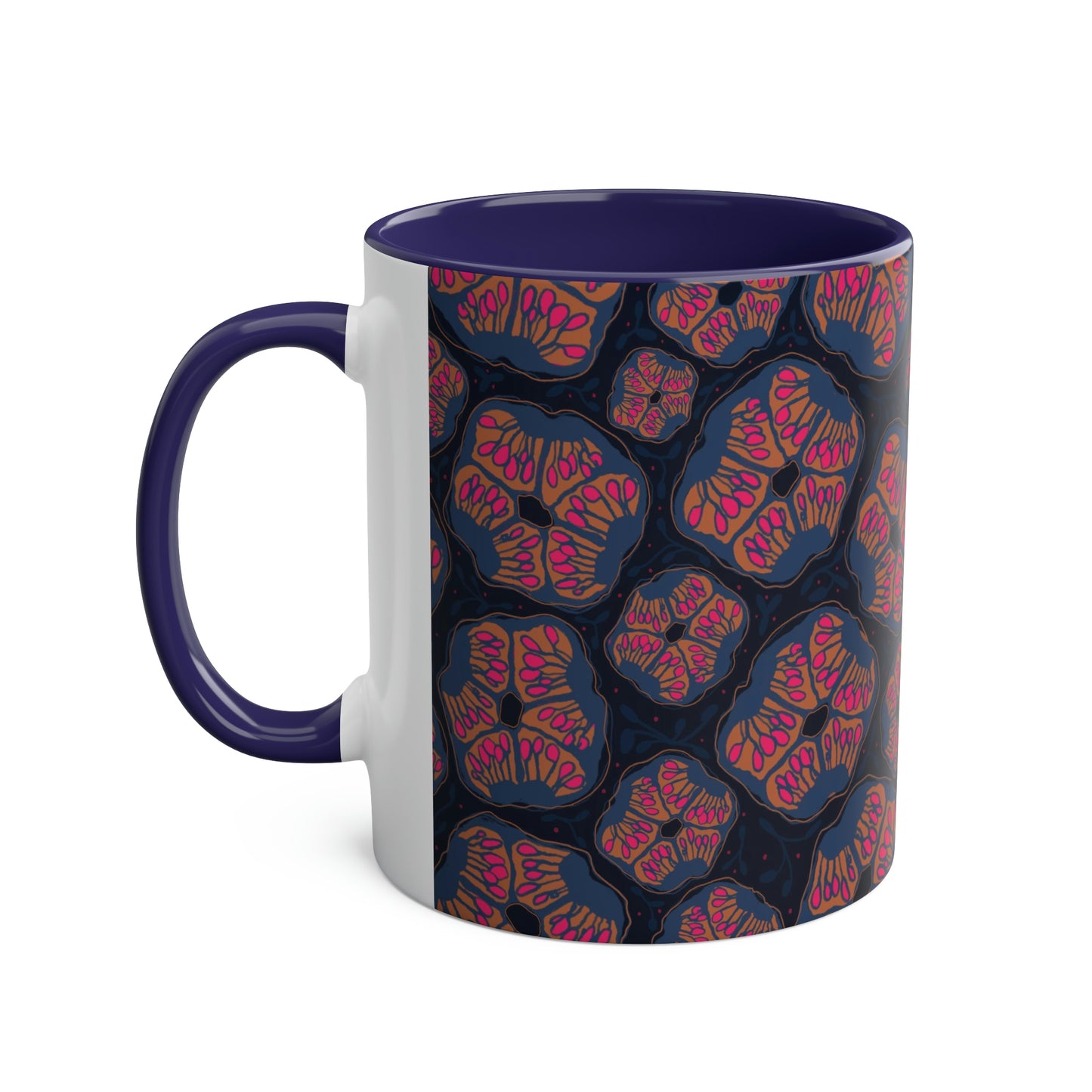 Abstract Floral Pomegranate Mug