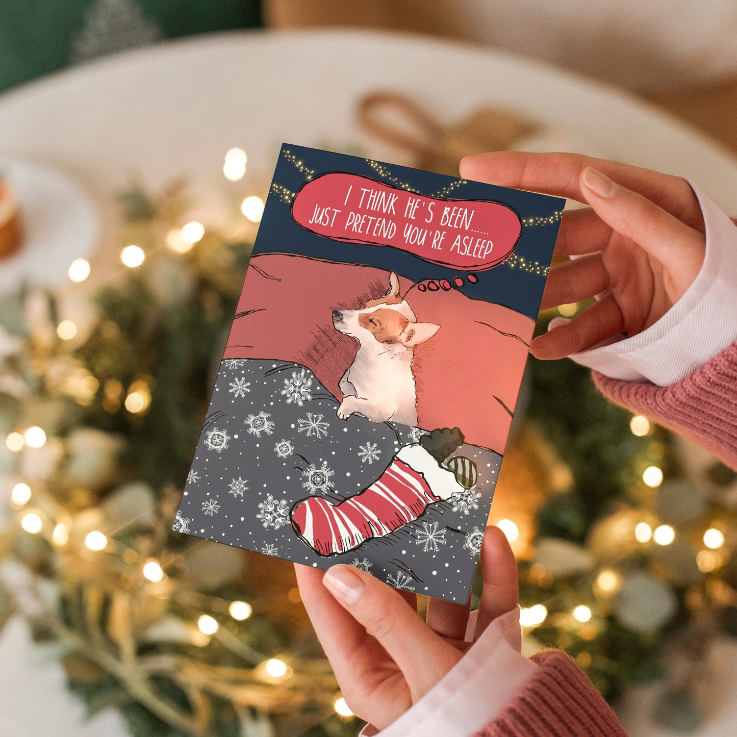 Tan and White Jack Russell Christmas Card Pack of 5