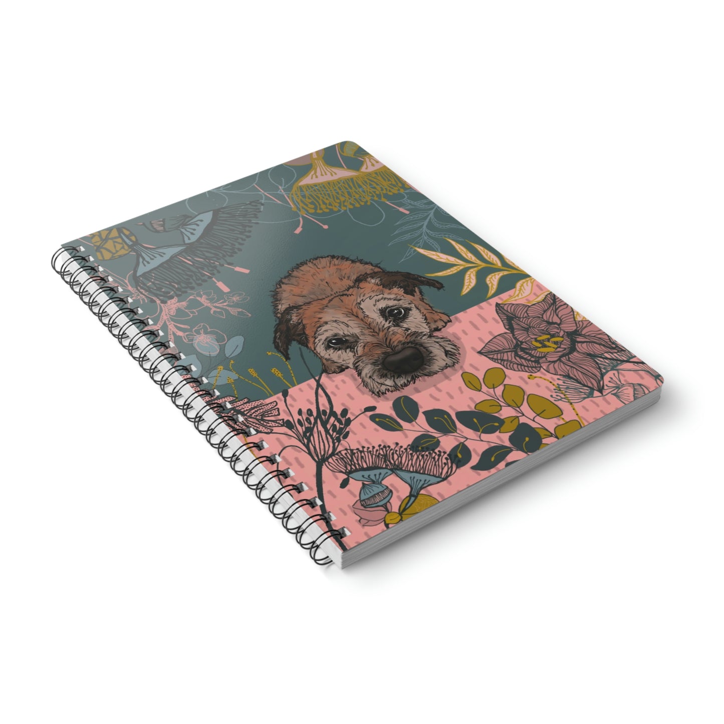 Cute ‘Border Terrier In the Bushes’ Spiral Notebook