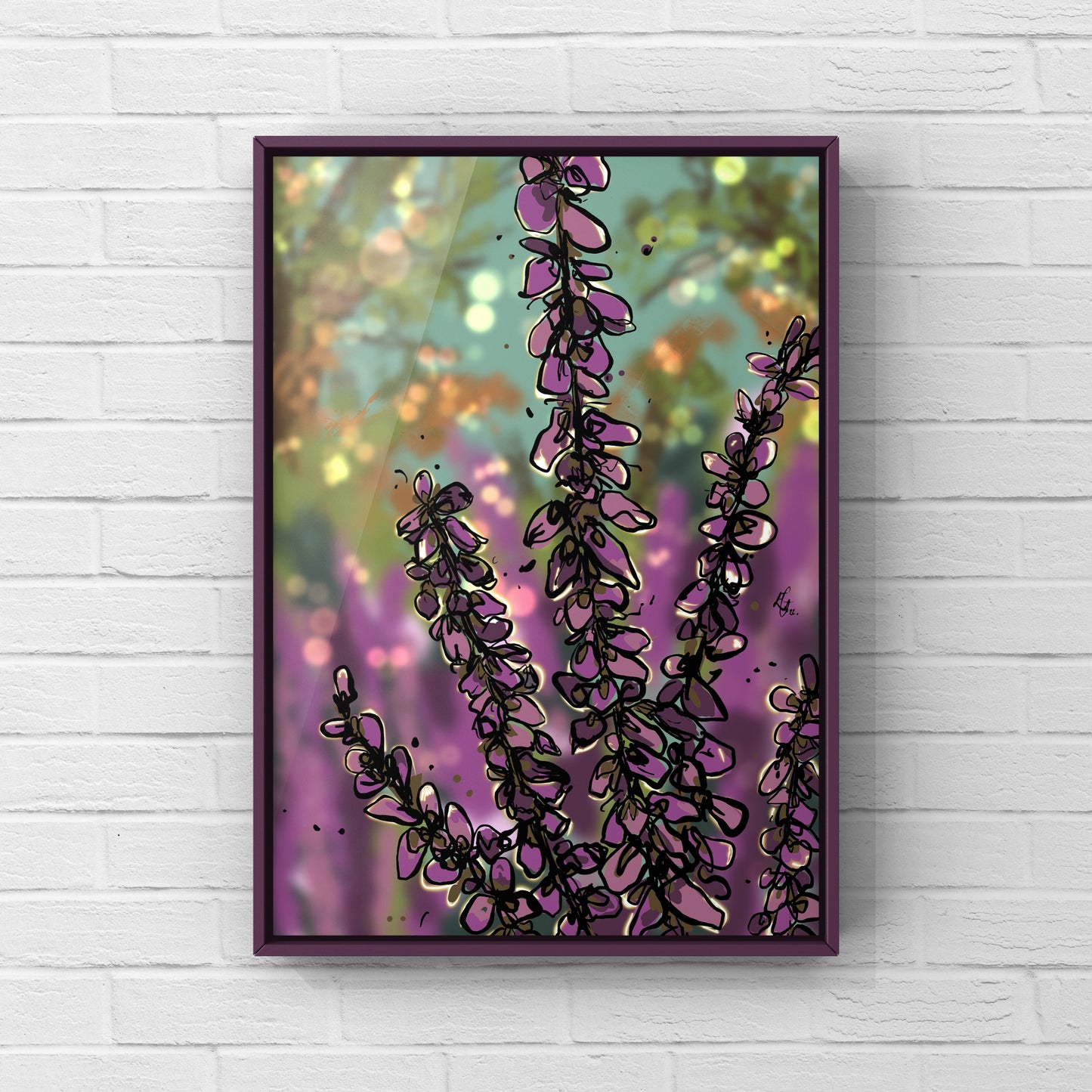 Purple Heather Wall Art Print