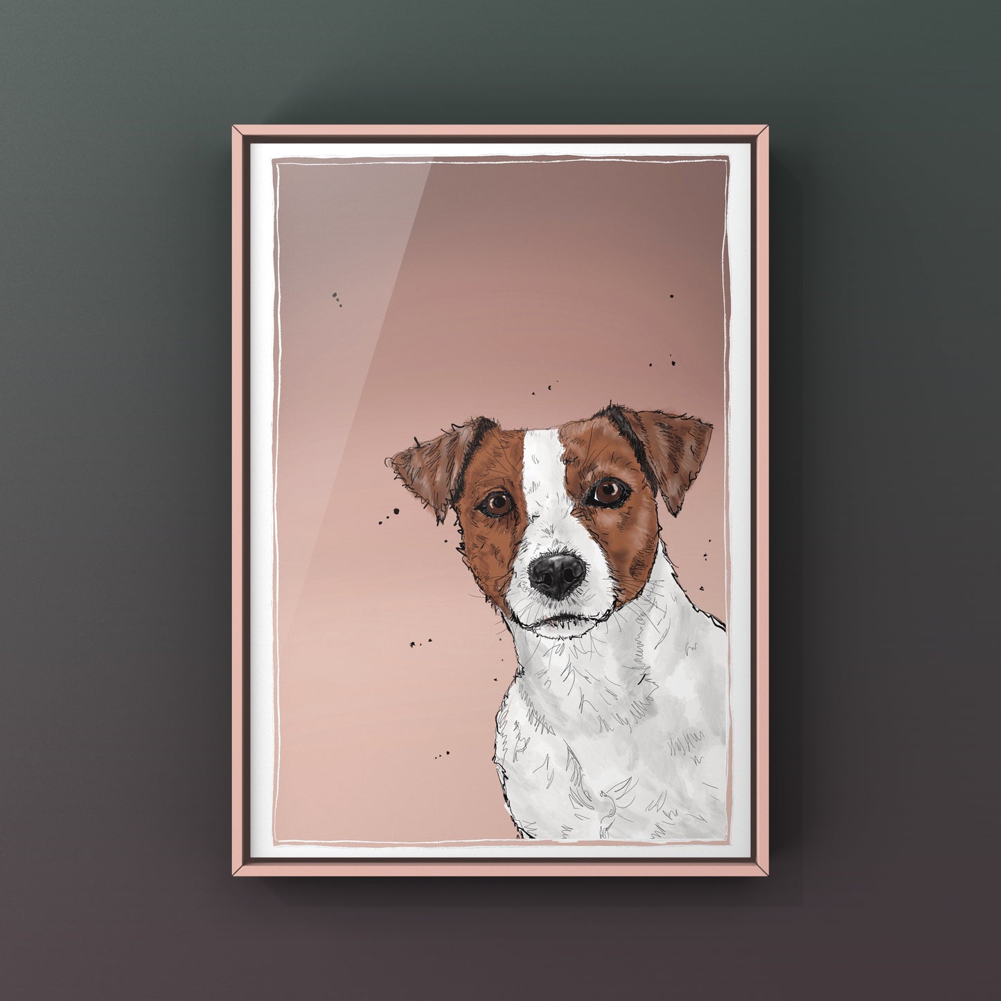 Jack Russell Gold Leaf Print