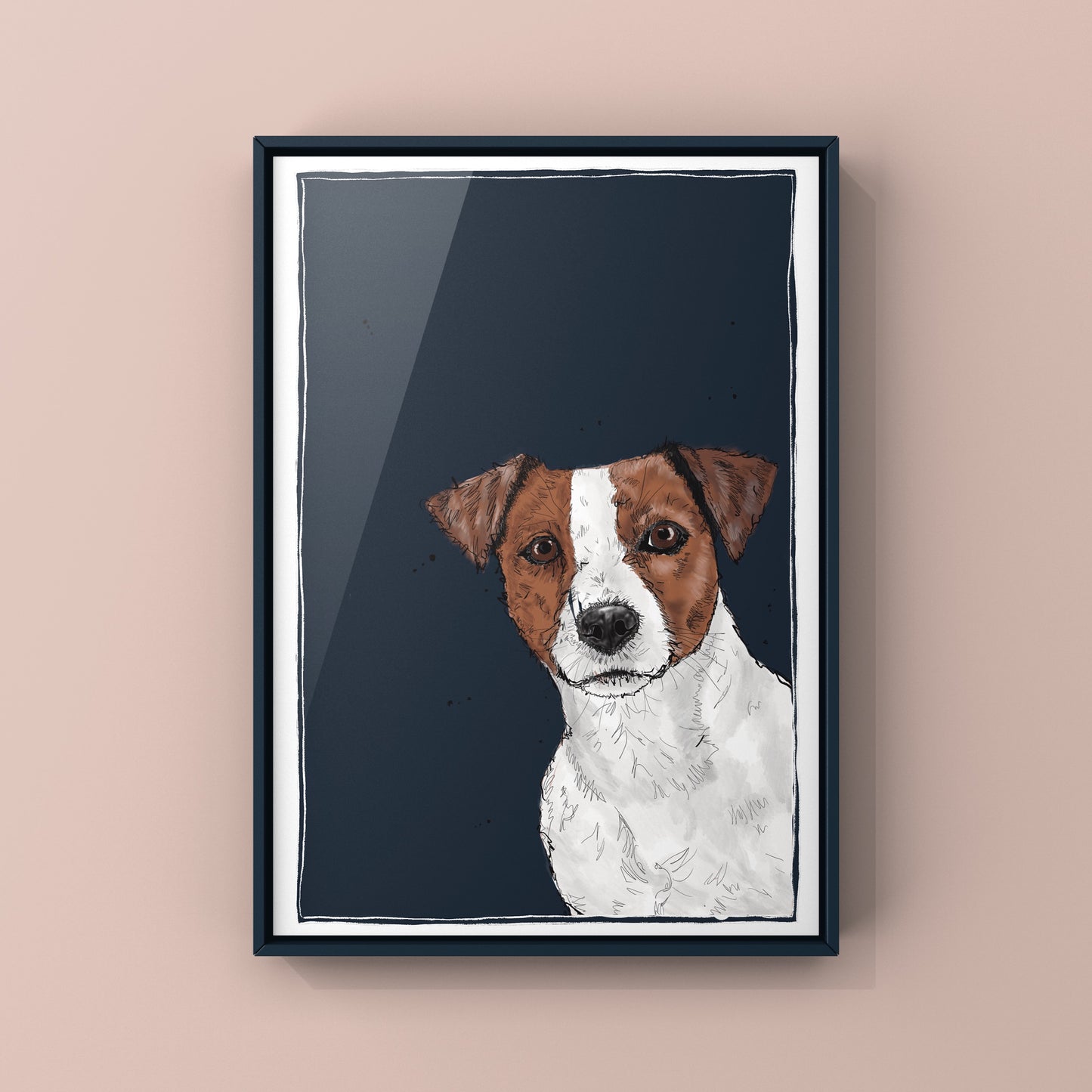 Jack Russell Gold Leaf Print