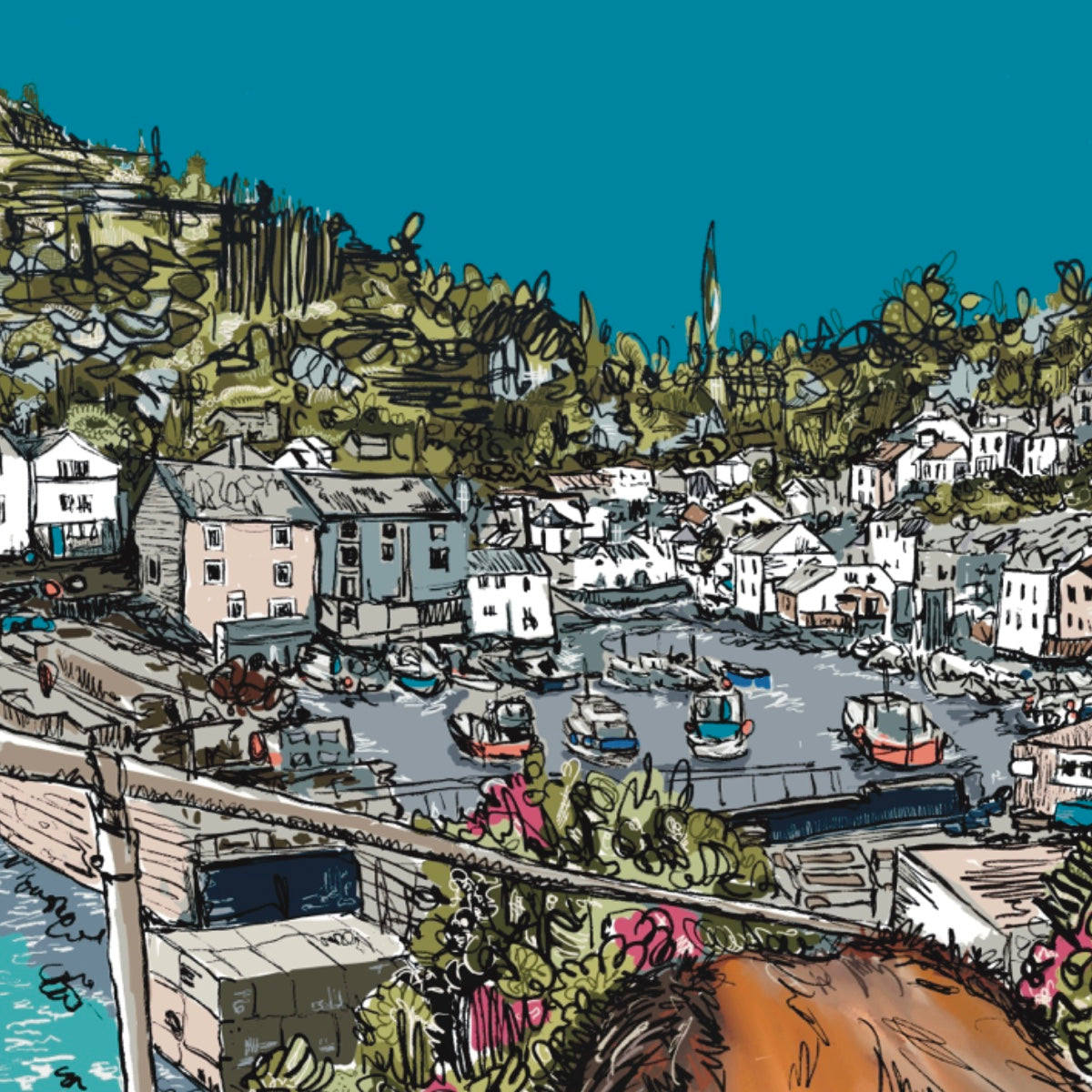 Border Terrier Polperro Print