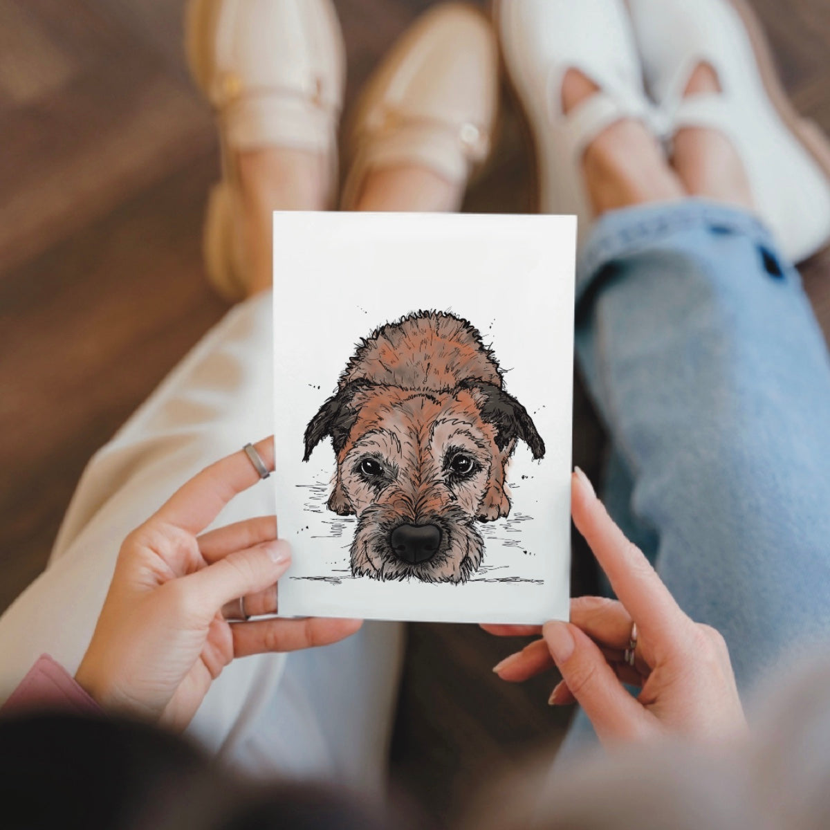 Border Terrier notecards 5 pack