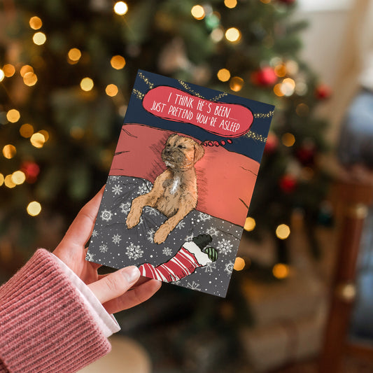 Border Terrier Christmas Card Pack of 5