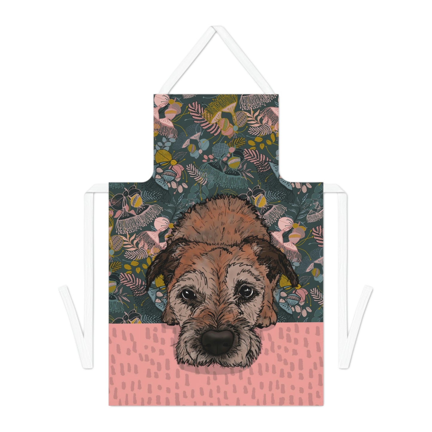 Cute ‘Border Terrier in the Bushes’ Apron