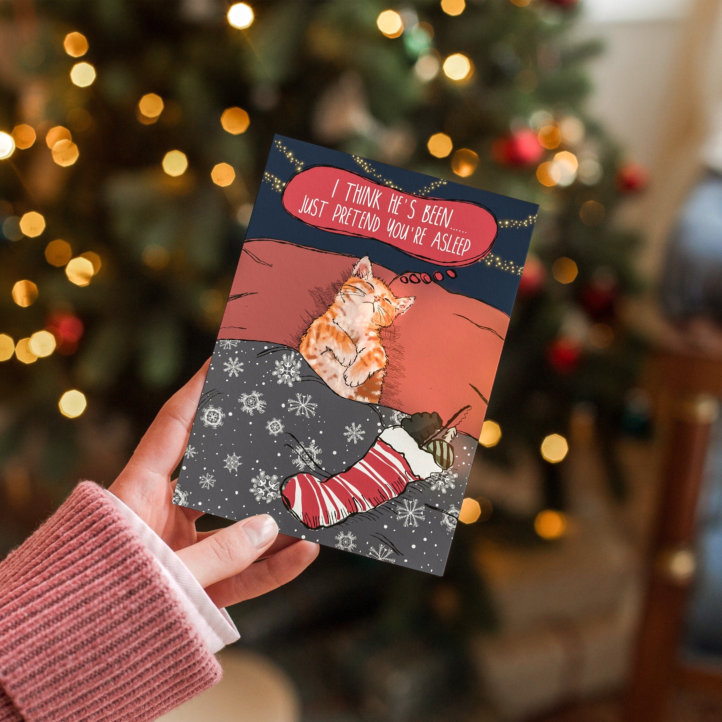 Ginger Cat Christmas Card Pack of 5