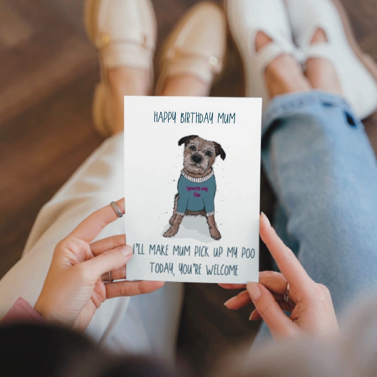 Border Terrier Birthday Card for Dog Mum