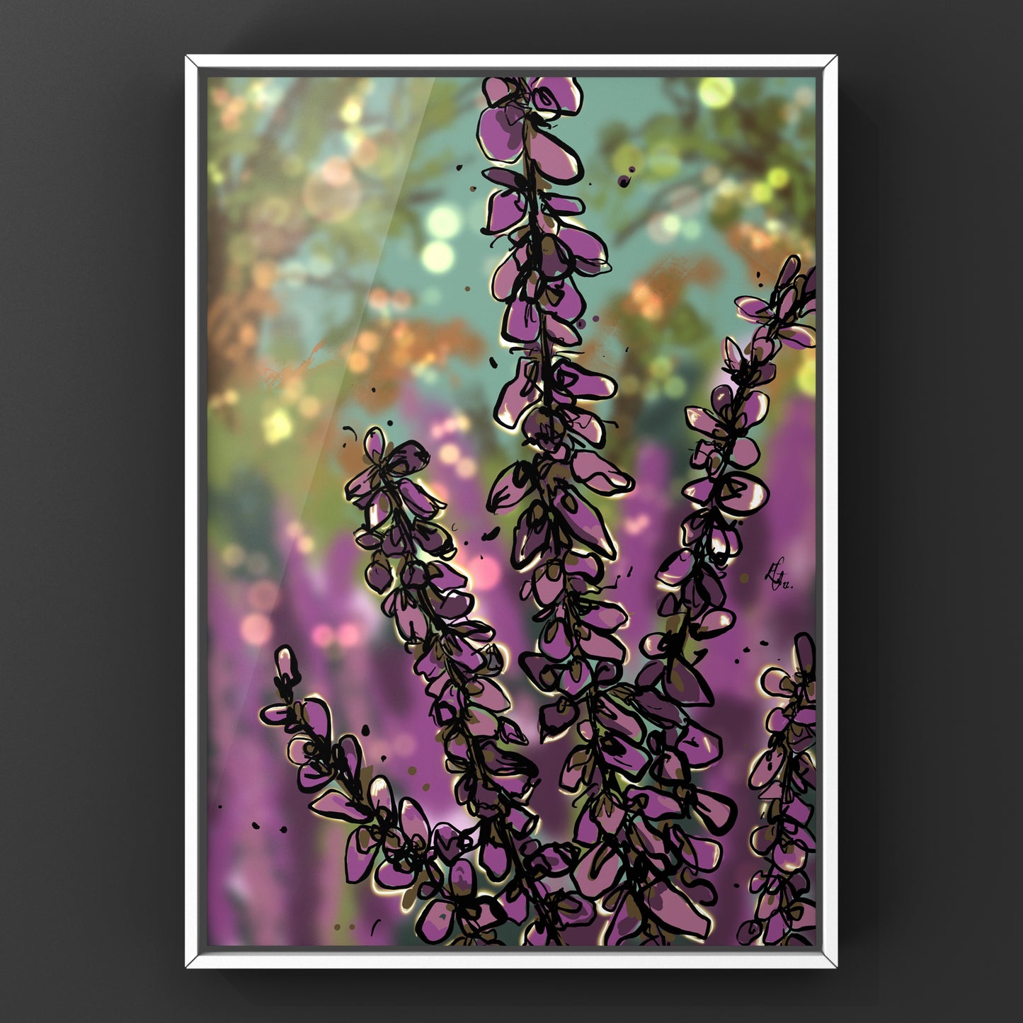 Purple Heather Wall Art Print