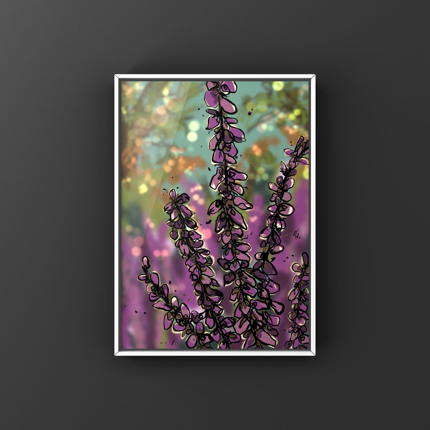 Purple Heather Wall Art Print