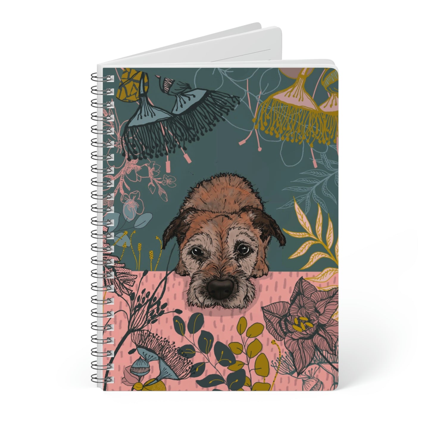 Cute ‘Border Terrier In the Bushes’ Spiral Notebook