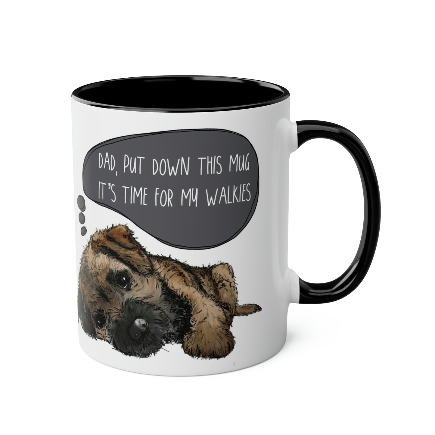 Cute Border Terrier Mug for Dad - Birthday Gift