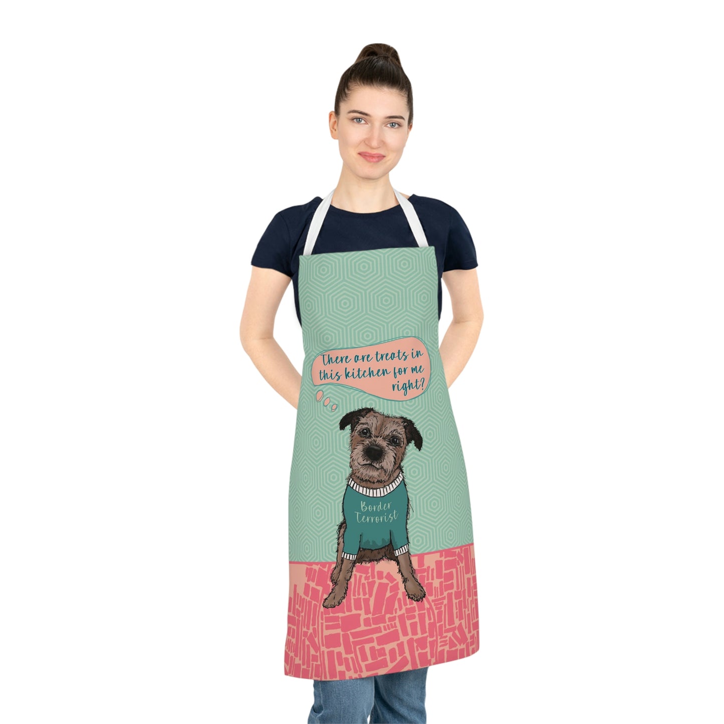 Funny and cute Border Terrier Apron