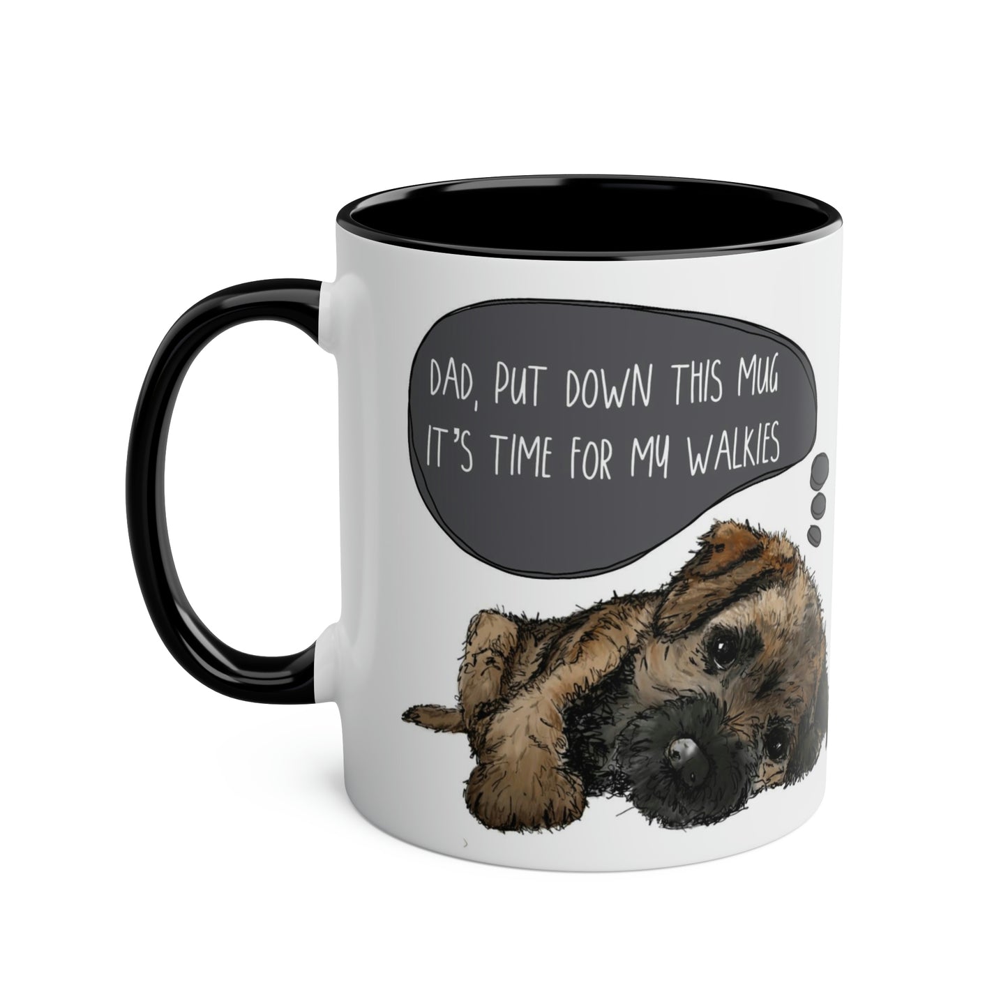 Cute Border Terrier Mug for Dad - Birthday Gift