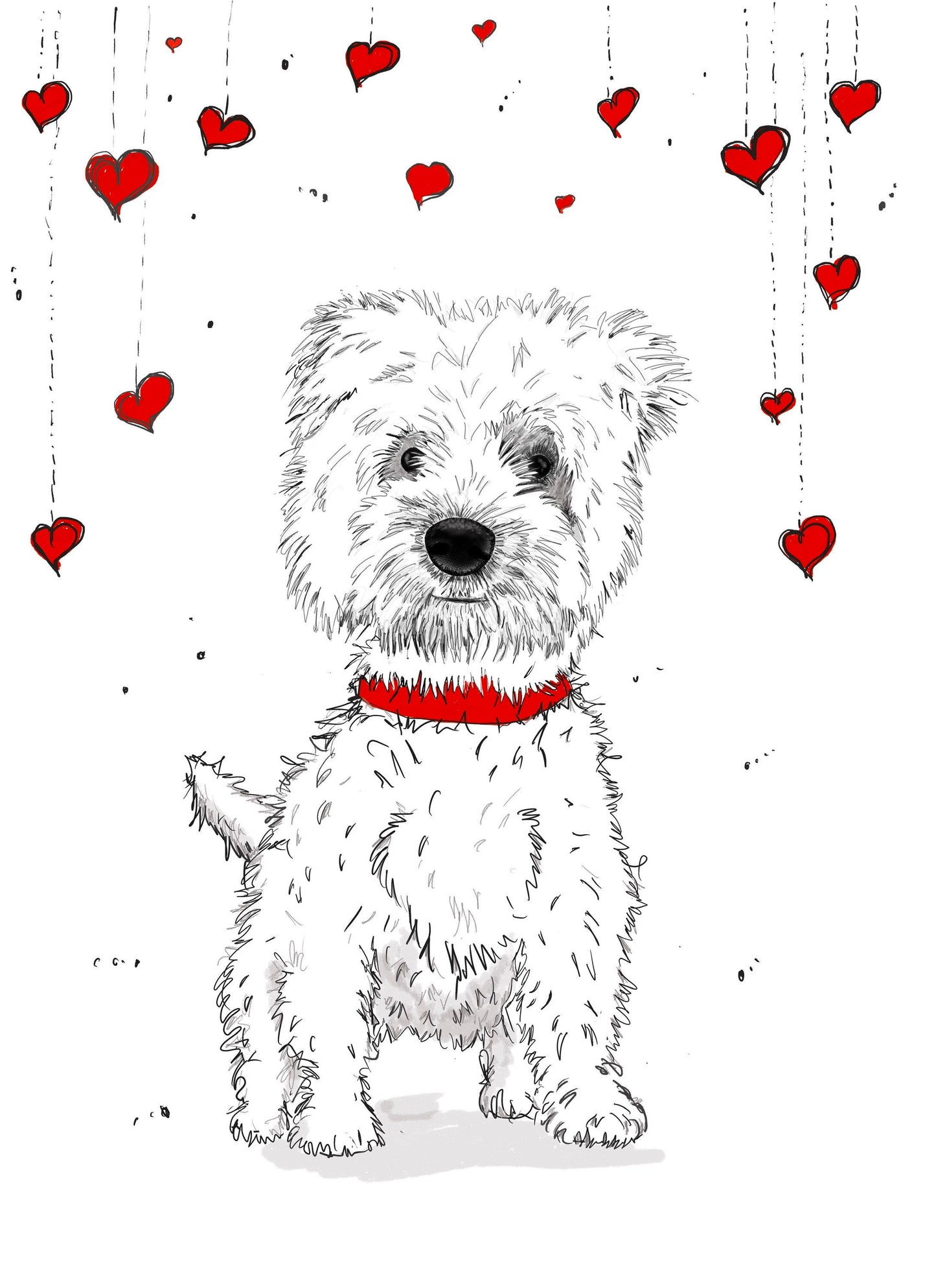 Westie anniversary / love card