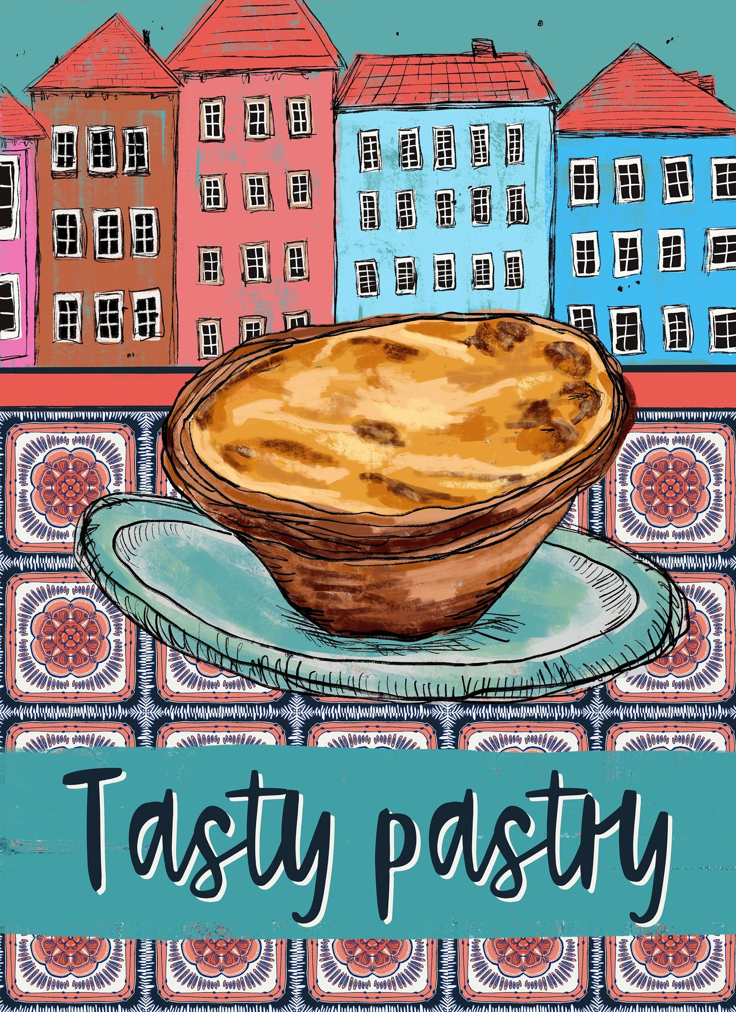 Tasty Pastry Porto Lisbon Print