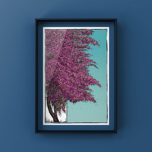 Bougainvillea Brilliance Greek Original Final Art Print