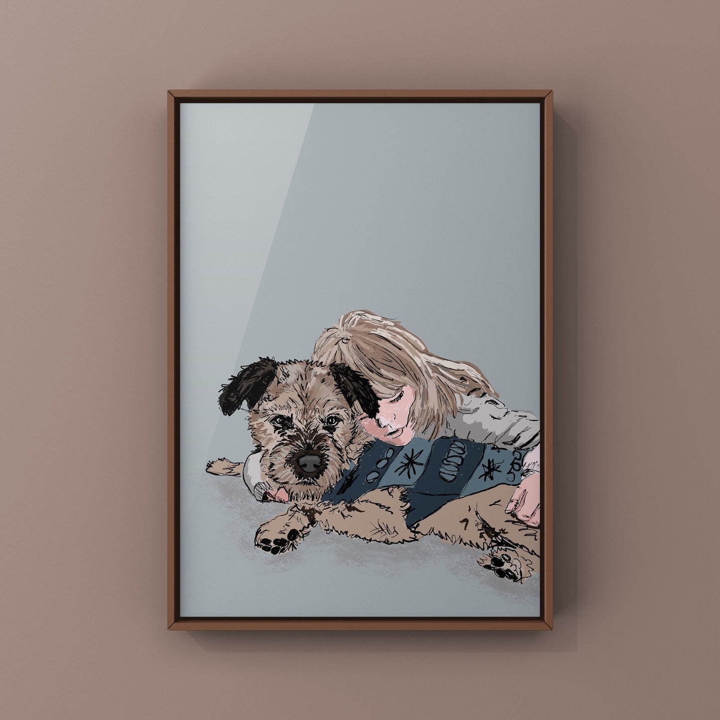 Personalised Original Digital Pet Portrait