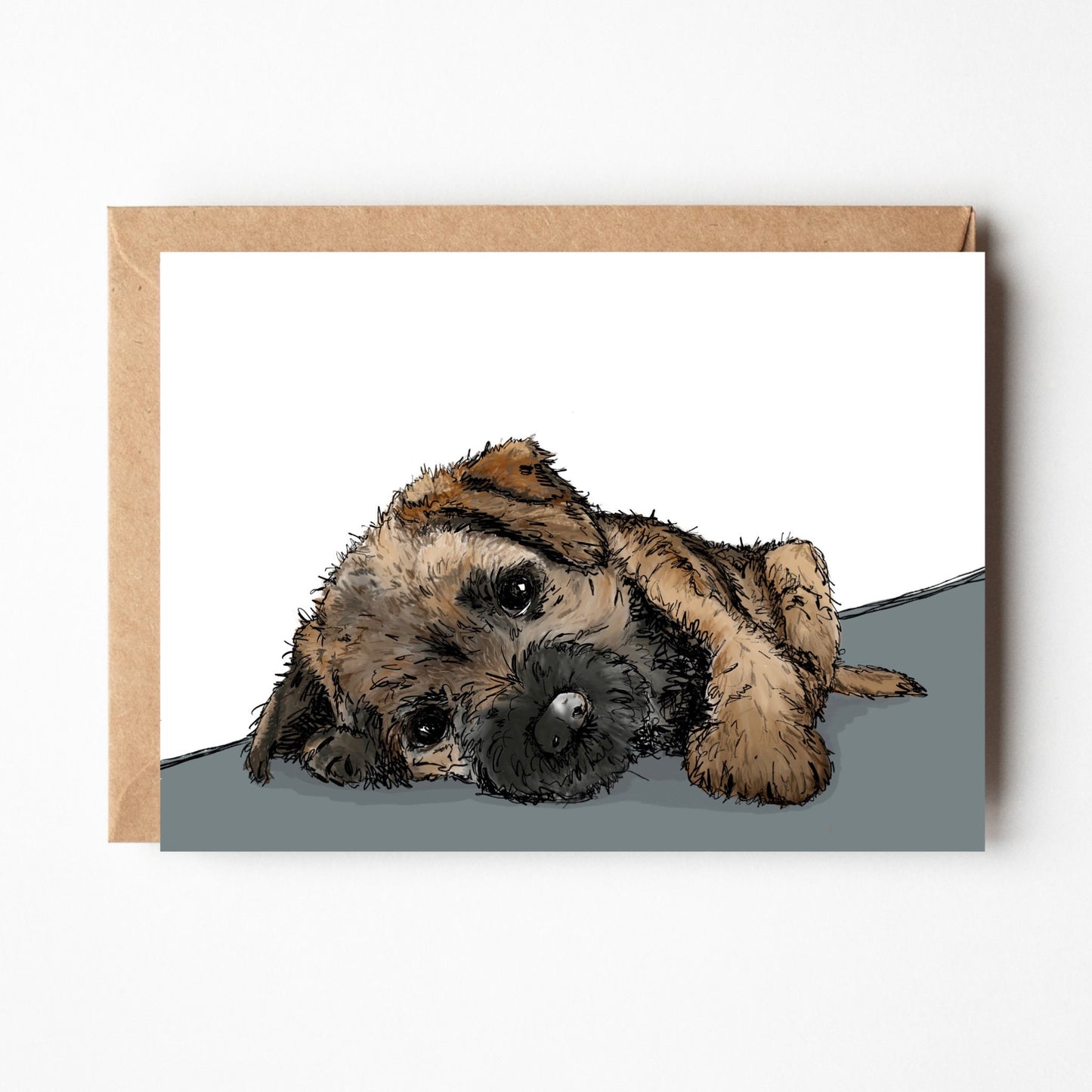 Border Terrier Notecards - 5 Pack - Colour variations available