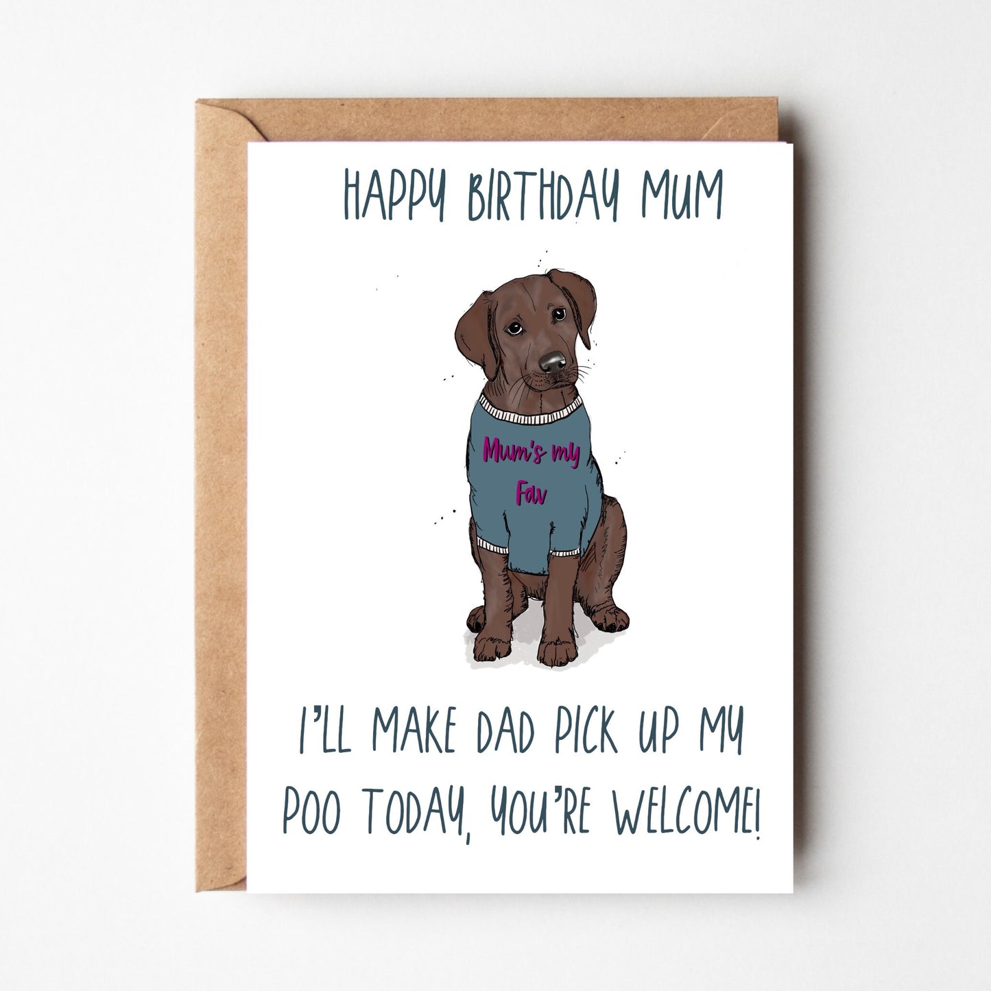 Labrador Birthday Card for Mum