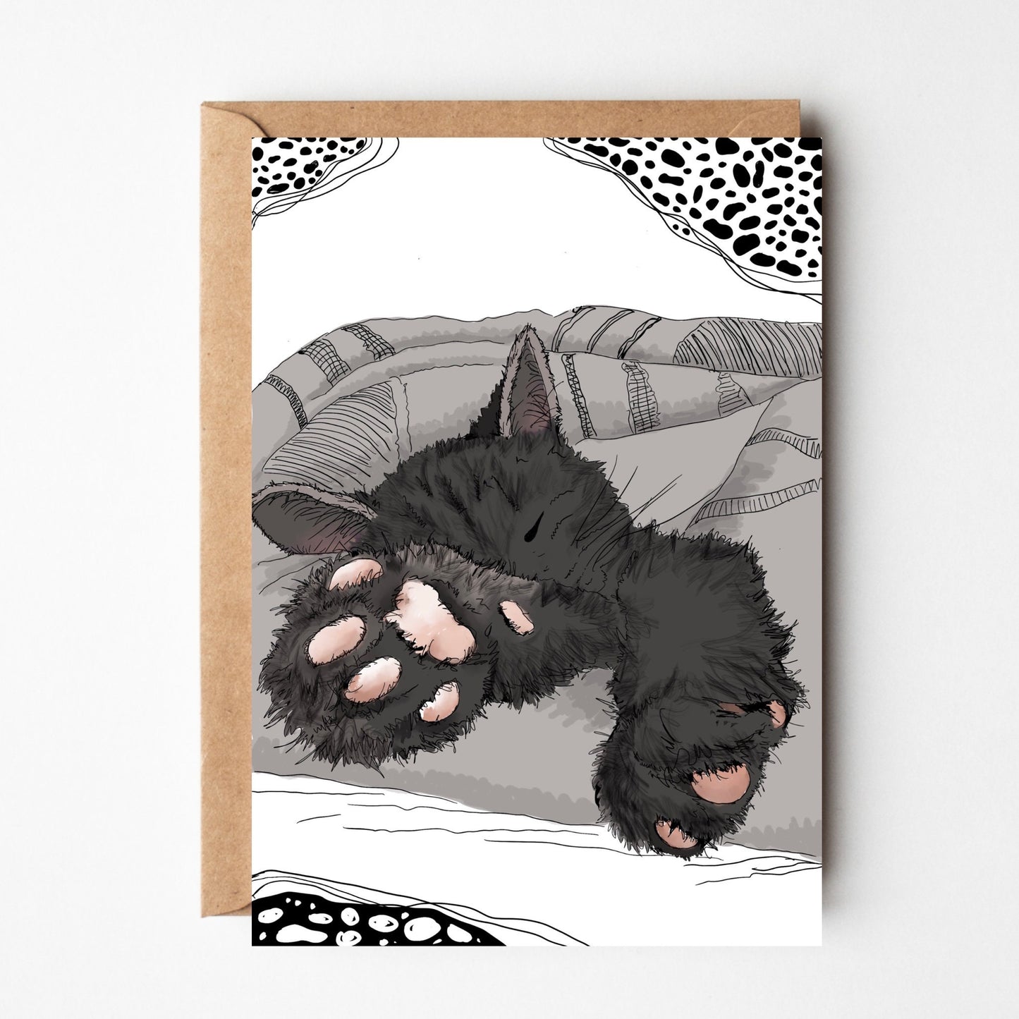 Black Cat Notecards 4pk