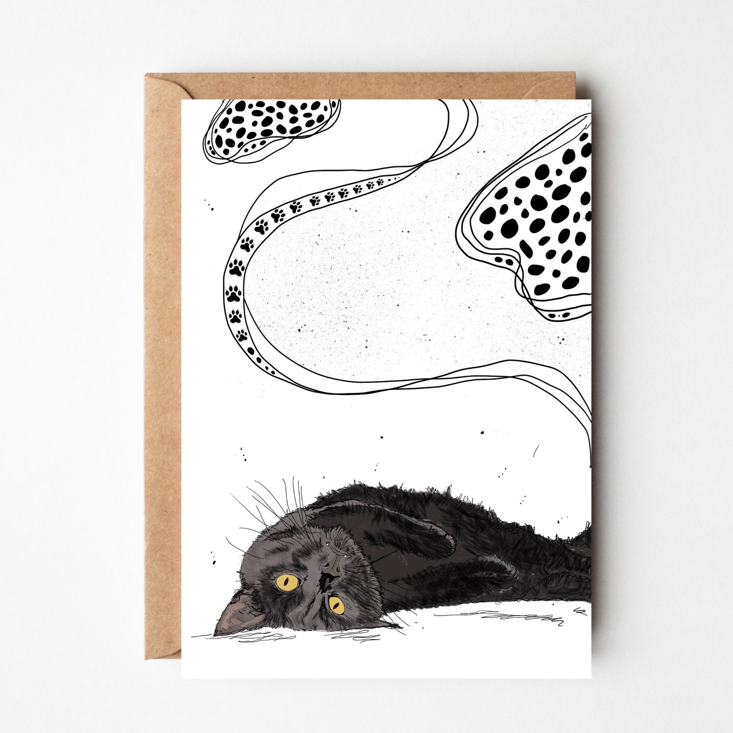 Black Cat Notecards 4pk