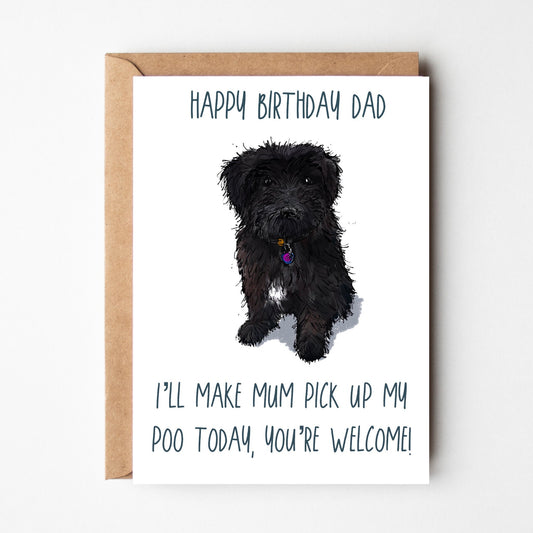 Cavapoo Birthday Card for Dad