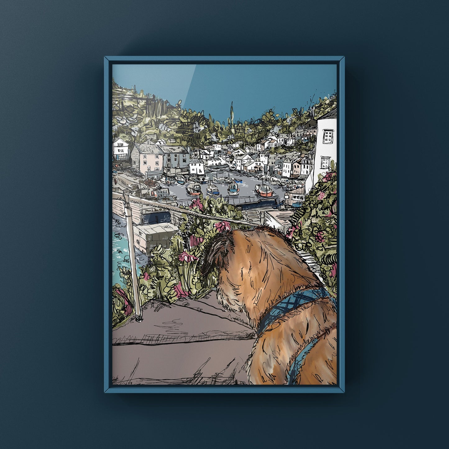 Border Terrier Polperro Print