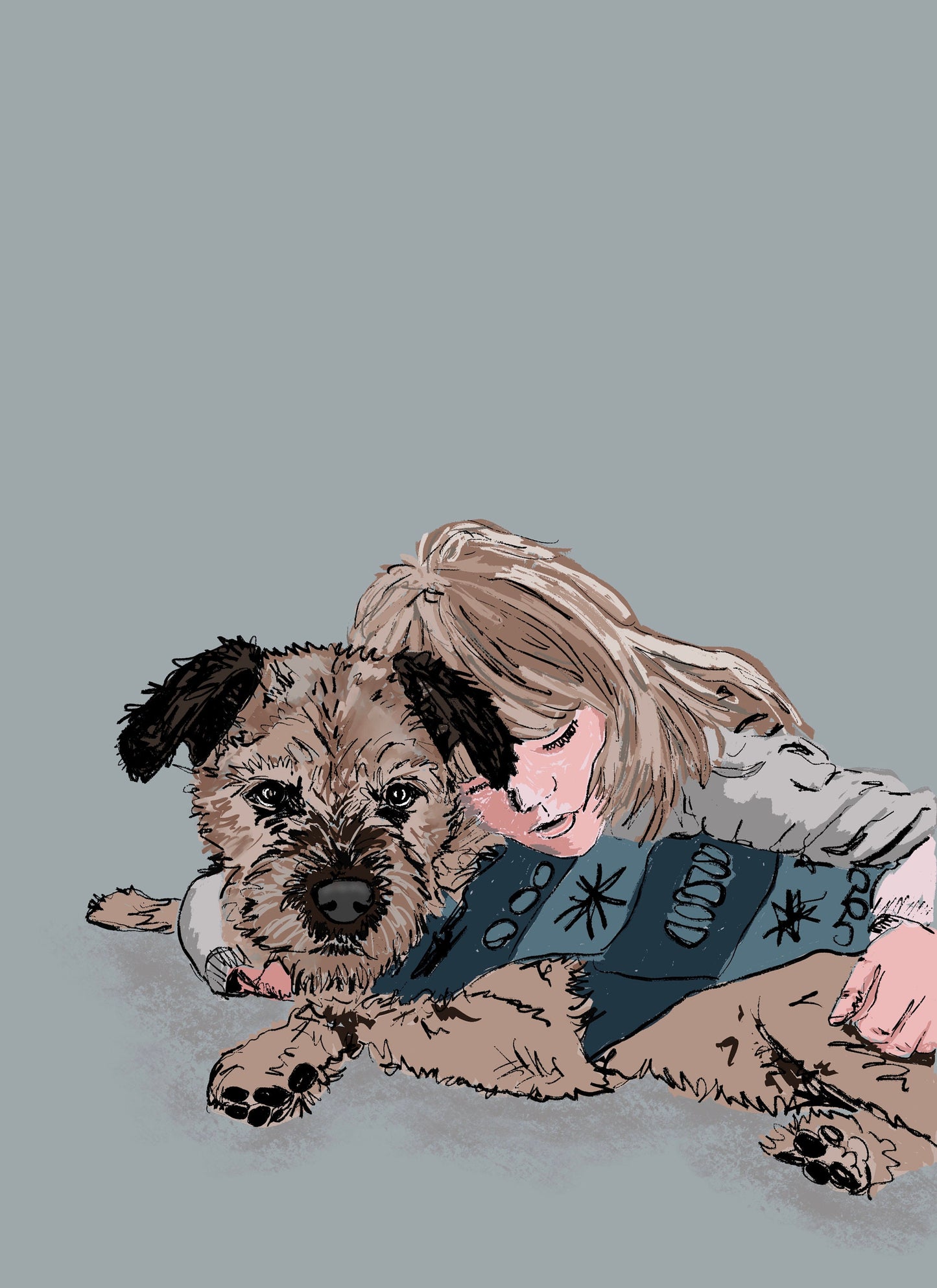 Personalised Original Digital Pet Portrait