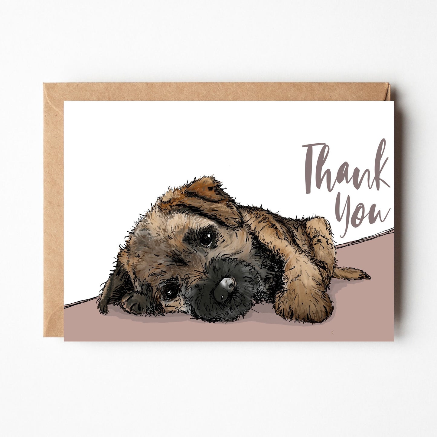 Border Terrier Notecards - 5 Pack - Colour variations available