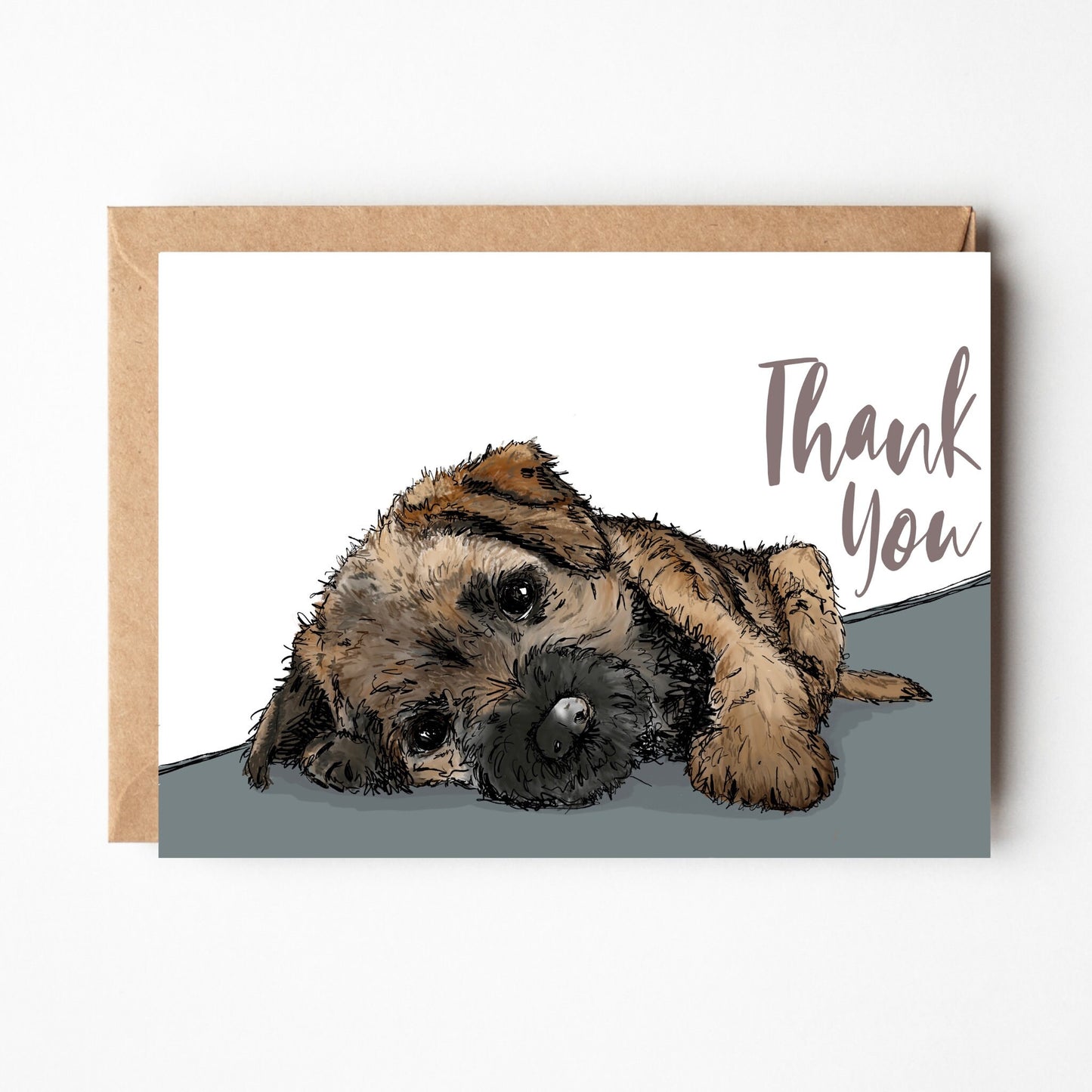 Border Terrier Notecards - 5 Pack - Colour variations available