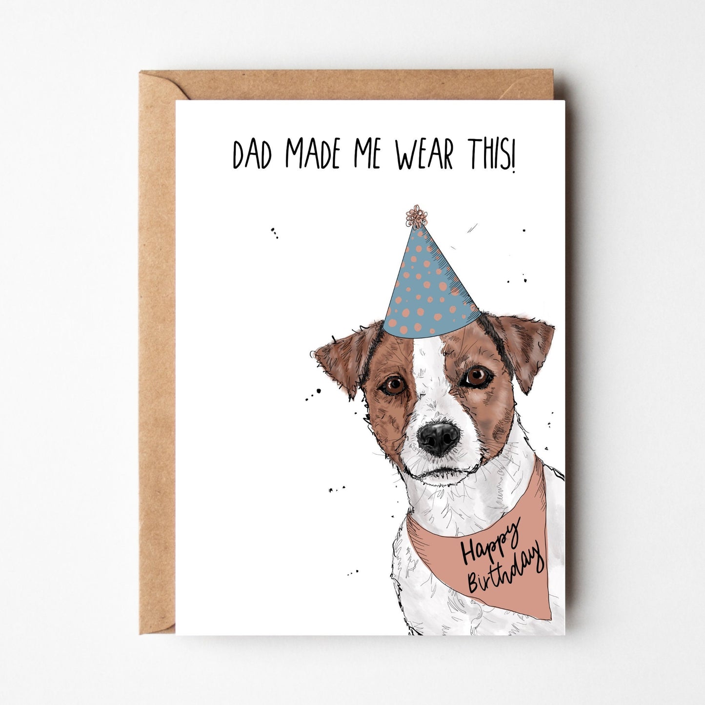 Jack Russell Birthday Card for either Mum or Dad