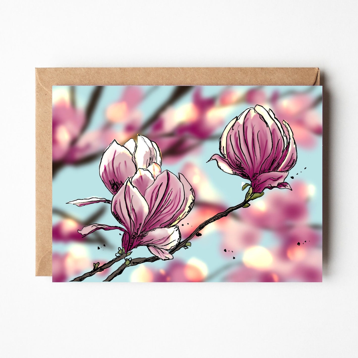 Magnolia in Sunlight notecards 5 pack