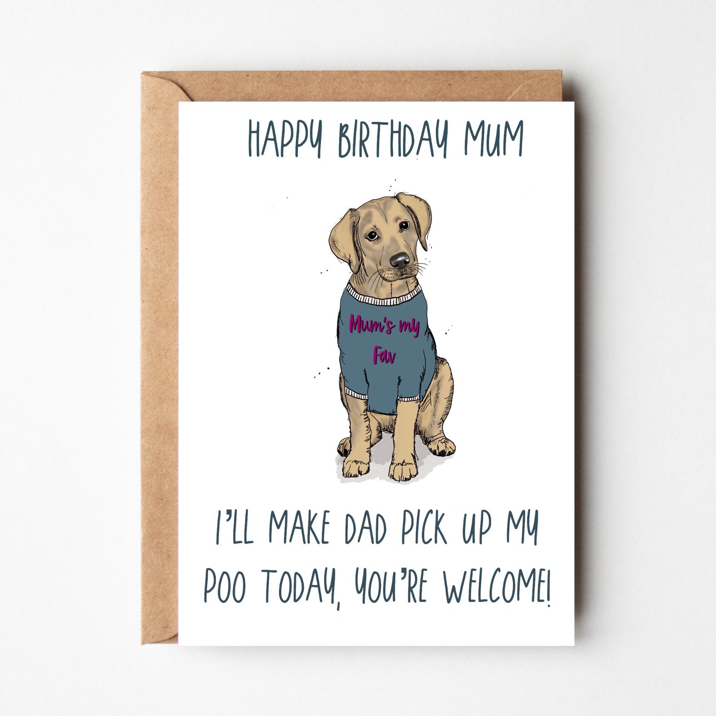 Labrador Birthday Card for Mum