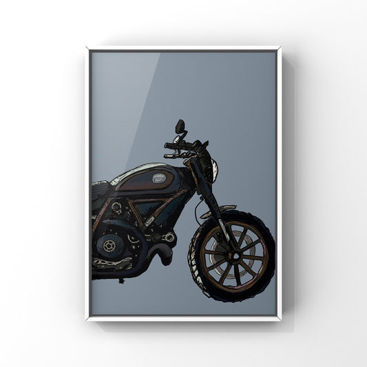 Personalised motorbike portrait from your photos