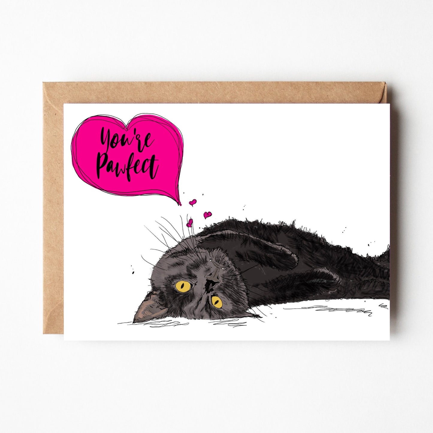 Black cat anniversary/love card