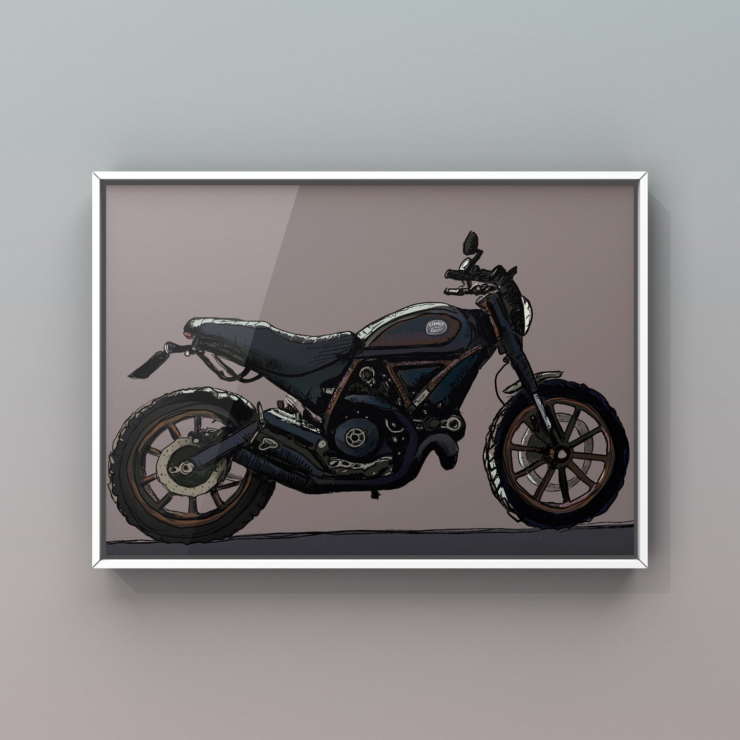 Personalised motorbike portrait from your photos